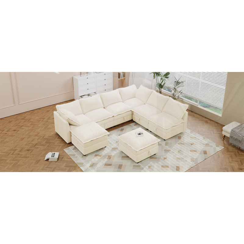 Comfortable & Durable Design Modular Sofa, Beige