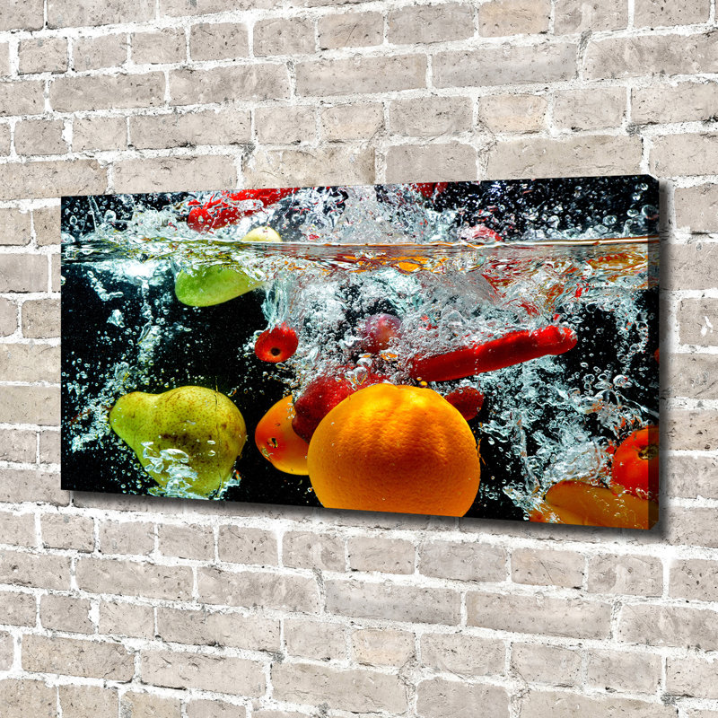 Fruit Under Water - Wrapped Canvas Print