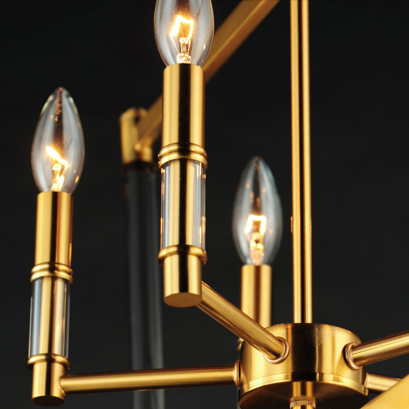 Bedolla 5 - Light Steel Dimmable Chandelier