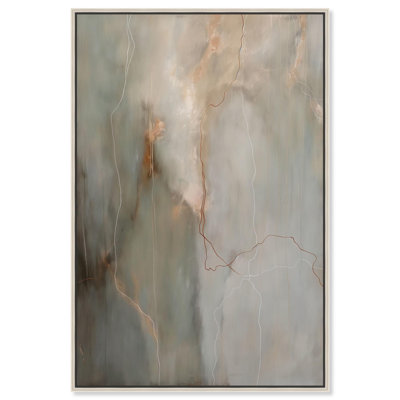 «Fiery Traces I Canvas Minimalist Abstract» par Art Remedy