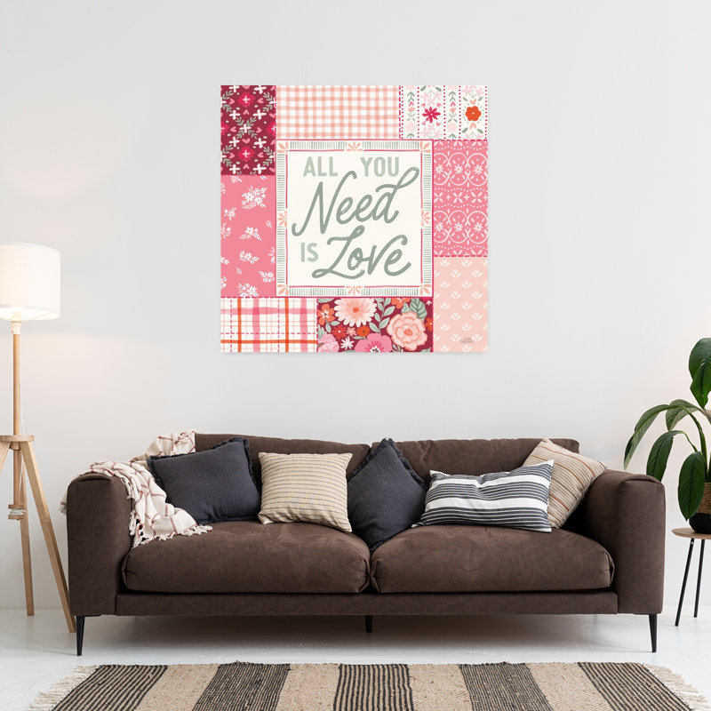 Blooming Hearts II, art floral contemporain, H 36 po x l 36 po