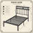 Metal Bed Frames With 2-Tier Storage Headboard And LED Light,No Box Spring Needed, Noise-Free,Easy Assembly-726164108-726164104