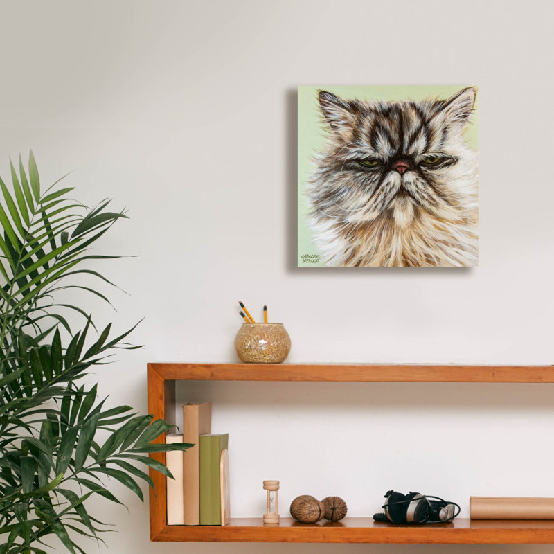 «Persian Cat» par Carolee Vitaletti, art mural sur toile, H 12 po x l 12 po x P 0,75 po