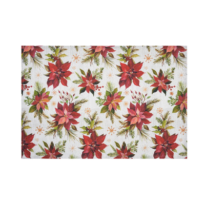 Serviette de Noël poinsettia