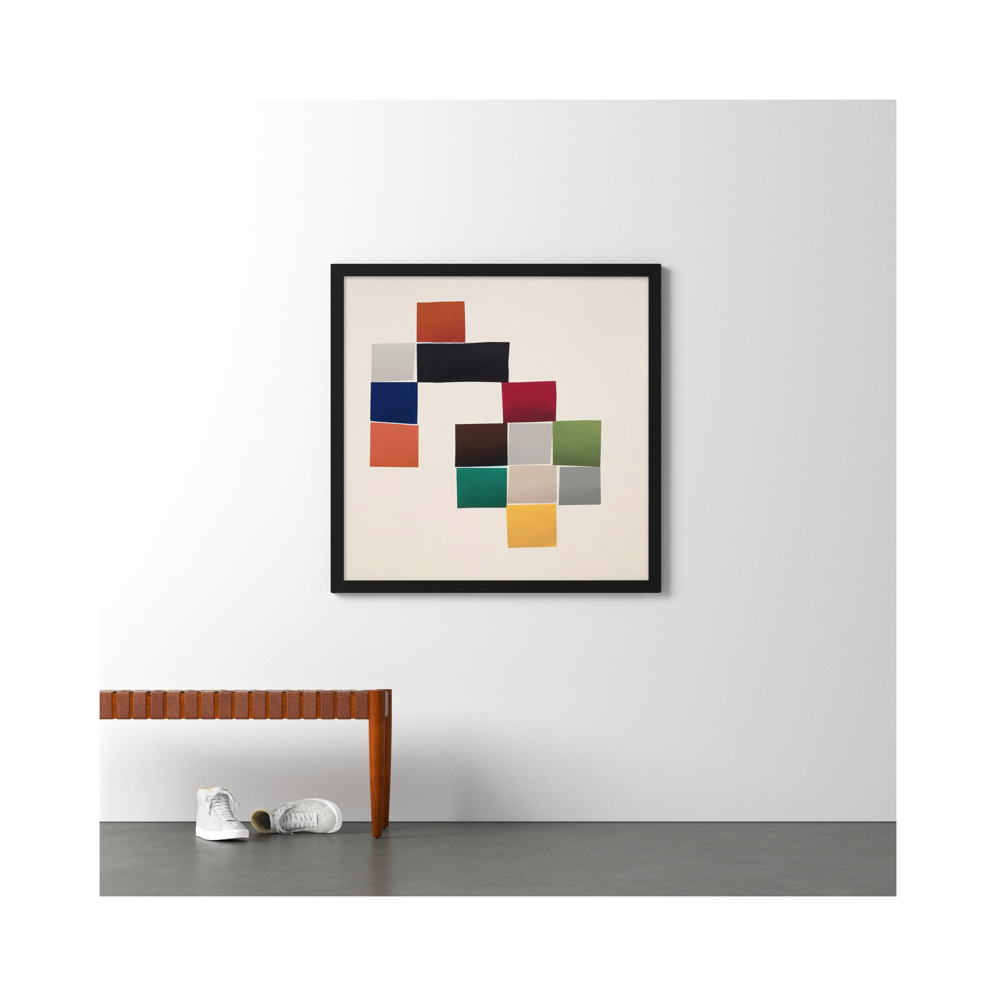 Jewels 3 by Lee Lessem, 44" W x 44" H, Black Framed