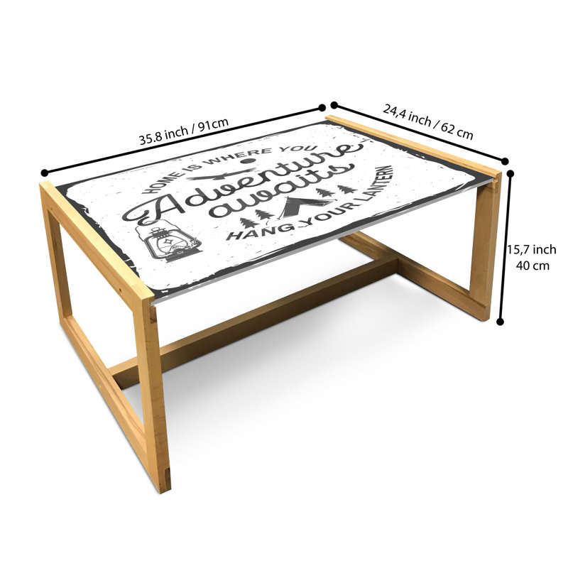 Table basse East East, H 15,75 po x L 35,83 po x l 24,4 po