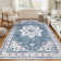 Machine Washable Non-Slip Blue Oriental Area Rug