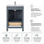 Ensemble de meuble-lavabo autoportant Amandie 24 po gris anthracite avec plateau en marbre de Carrare-555064461-738044143