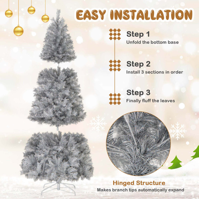 Arbre de Noël artificiel avec lumières DEL, 7'