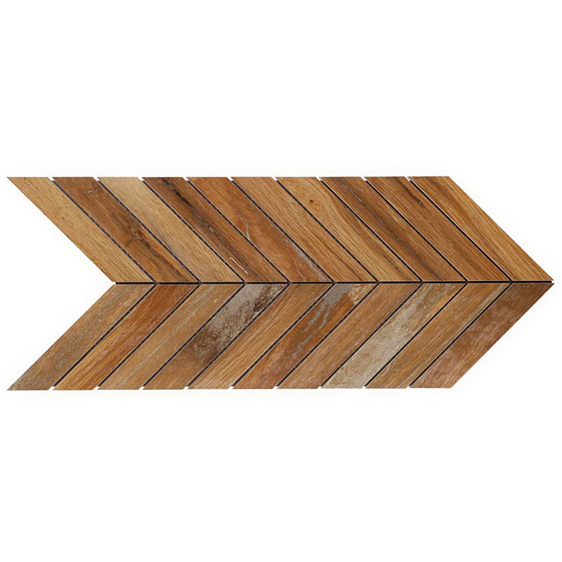 Eternal 9x20 Chevron Matte Wood Look Porcelain Mosaic Tile