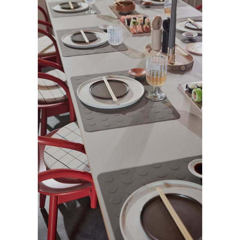 Dotto Rectangle Placemat Set, Choco