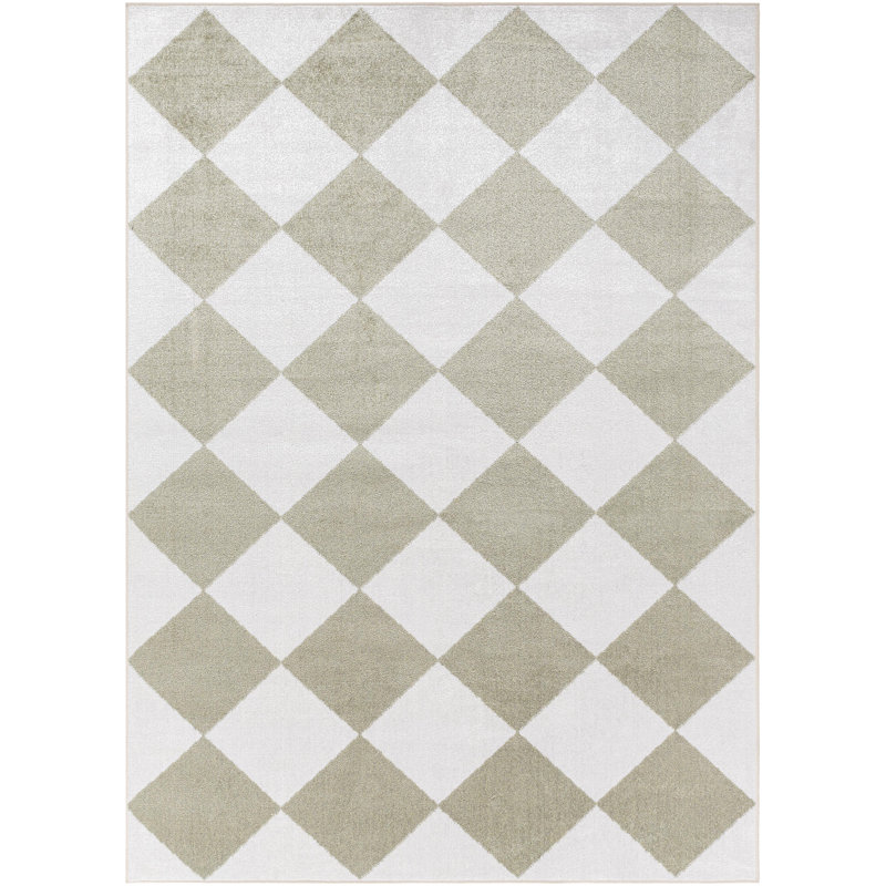 Janiaha Argyle Indoor Rug, Rectangle 5'3" x 7'