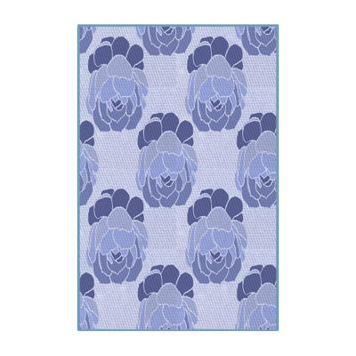 Tapis 100% à motifs lavables à la machine 2989 Pat663 BLU