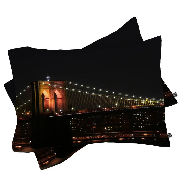 Brooklyn bridge 2 taie d’oreiller Leonidas Oxby, Très grand