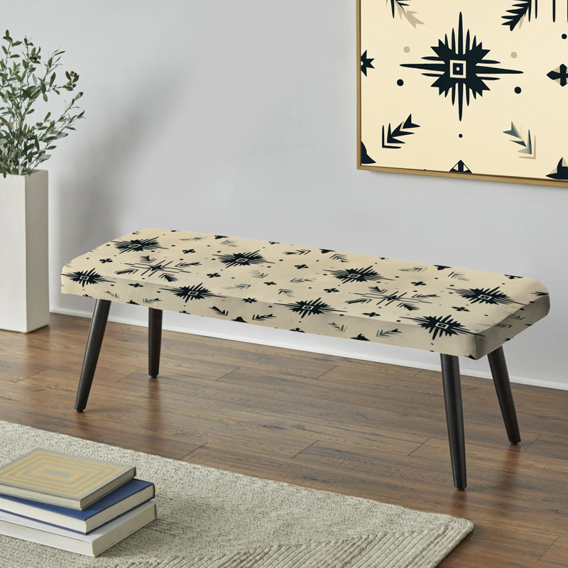 Banc neutre rembourré géométrique Nomad Ii Boho