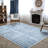  Washable Non-Slip Rug - Blue / Ivory Striped Area Rug for Living Room, Bedroom, Dining Room, and Kitchen-114442260