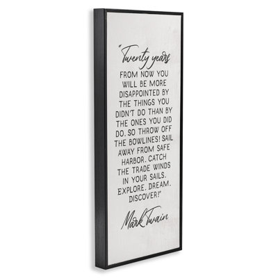 Twenty Years Twain Literary Quote Giclee Art by Daphne Polselli