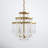  Luna 3-Light Mini Chandelier in Warm Brass