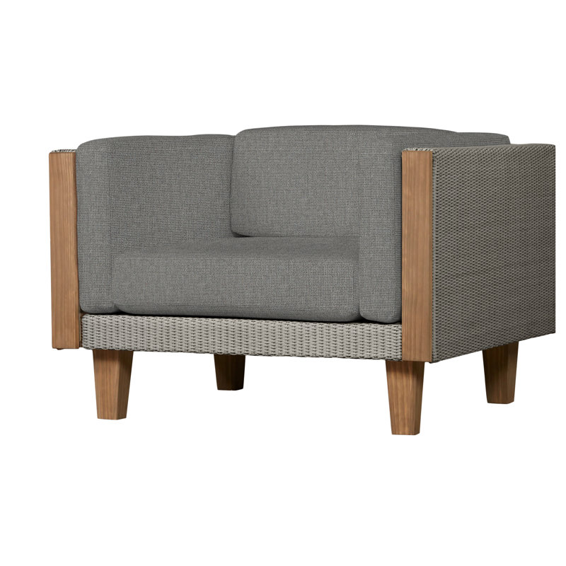 Catalina Outdoor Teak Lounge Chair, Demo Mist, Pewter