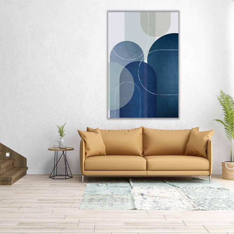 Blue Linen Mountains 3 - reproduction d'art sur toile, H 24 po x l 16 po