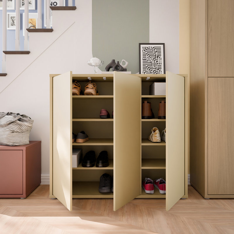 Saabir 20 Pair Shoe Storage Cabinet, Natural