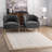 Palermo Casual Bordered Power Loom Jute Off White Rug-1798075755
