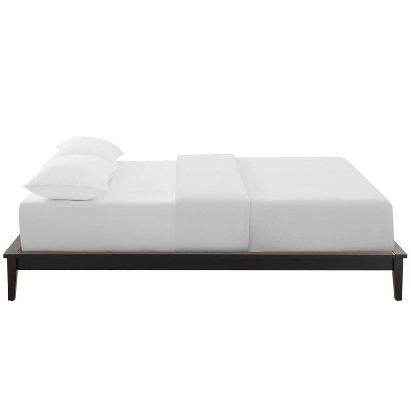 Modway Lodge Wood Platform Bed Frame, Cappuccino, Queen