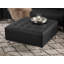 Finnegan 80cm Wide Faux Leather Tufted Square Solid Colour Standard Ottoman