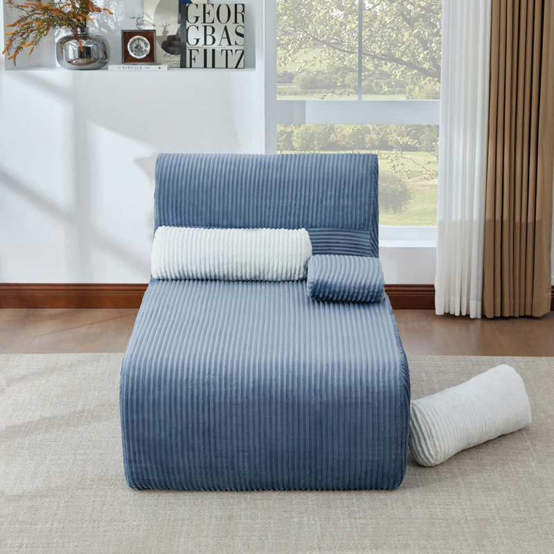 Canapé modulaire moderne avec confort ergonomique, Blue Corduroy