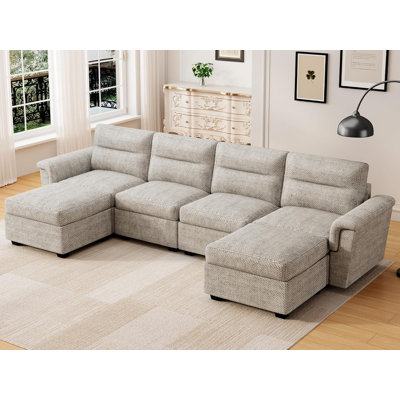 Canapé modulaire réversible avec rangement 6 pièces