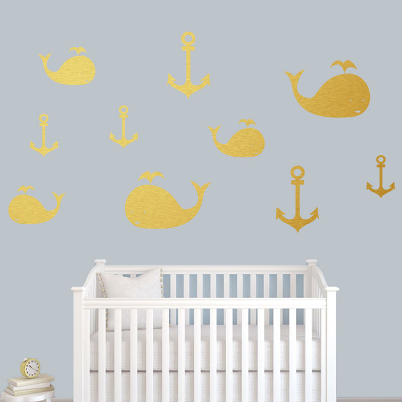 Nautical & Beach Non-Wall Damaging, Gold
