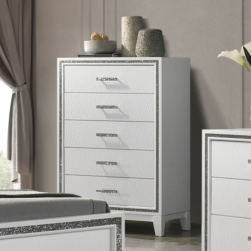 Commode contemporaine Lucida, blanc