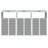 Vidaxl Wheelie Bin Storage For Triple Bins Gray 85"X31.9"X45.3" Steel-110584171
