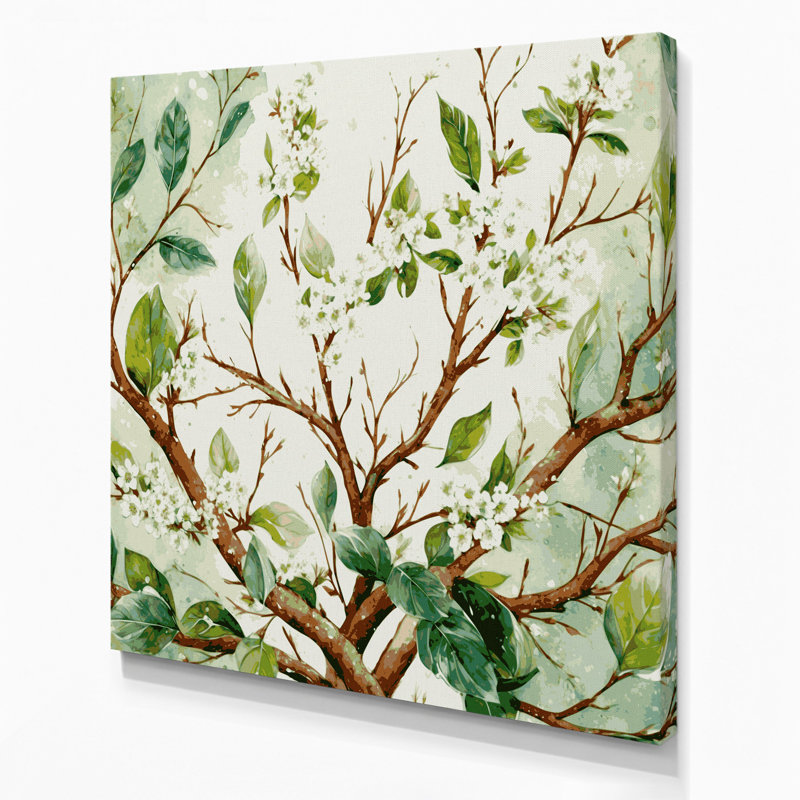 Art mural sur toile Botanical Hawthorn Brown, H 12 po x l 12 po