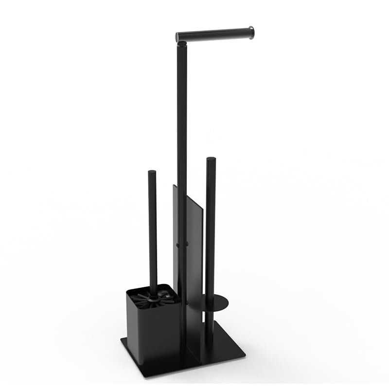 Free Standing Toilet Paper Holder, Black