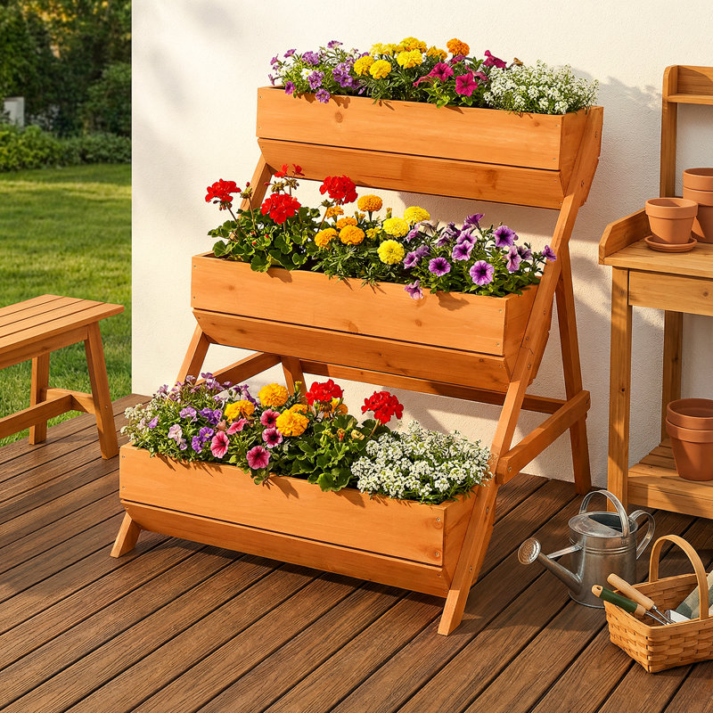Wood Planter Box, Natural