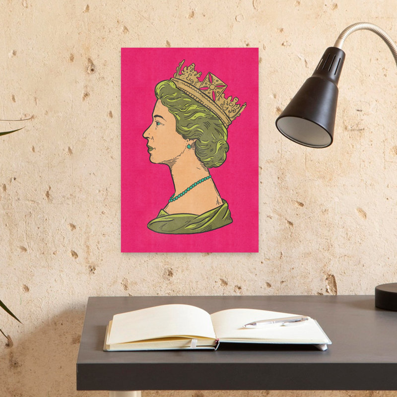 Art mural emblématique grand profil contemporain, H 18 po x l 12 po