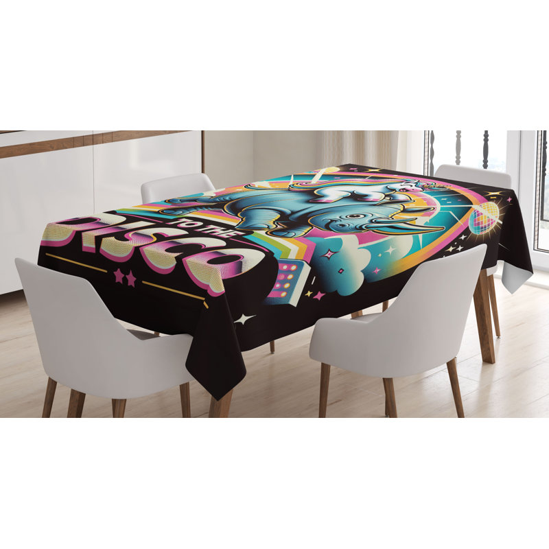 Dragulina Rectangle No Pattern Microfiber Tablecloth, 70" Rectangle