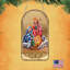 Ornement photo en bois sainte famille icon