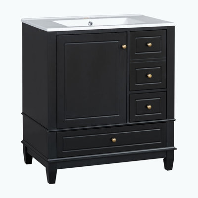 Meuble-lavabo avec lavabo et armoire avec tiroirs