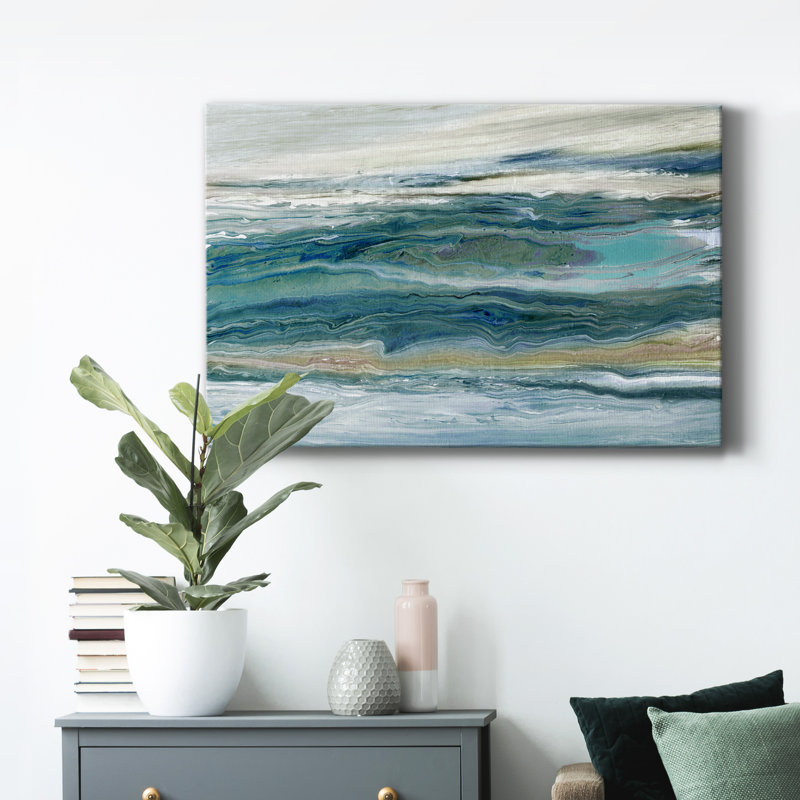 Vent et eau - peinture sur toile tendue