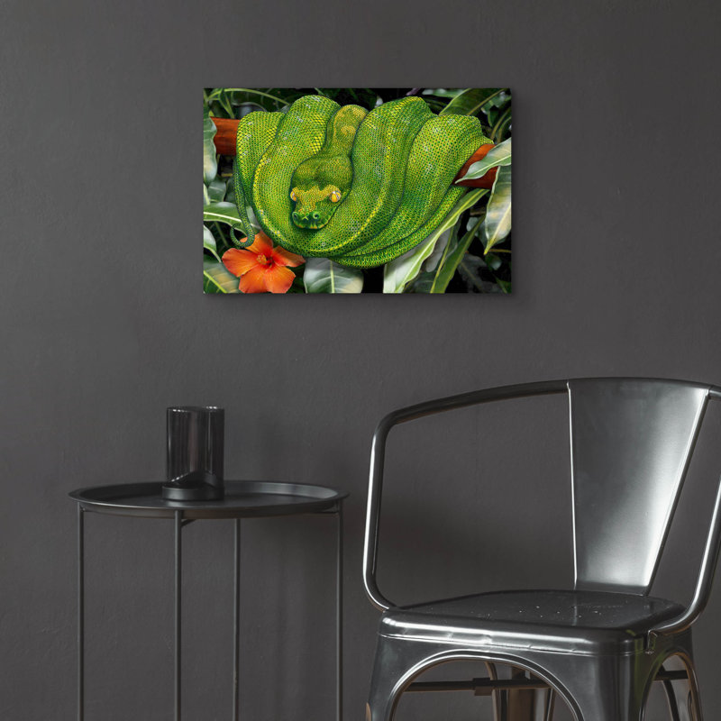  'Tree Python' by Tim Jeffs Acrylic Glass Wall Art, 16" H x 24" W