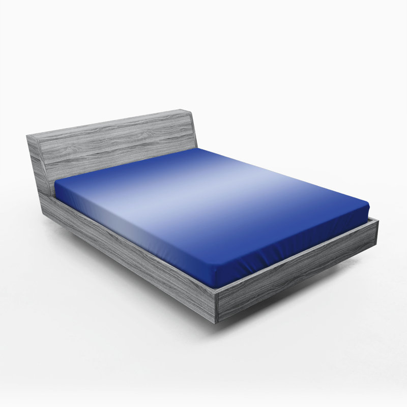 Microfiber Abstract Fitted Sheet, Queen Fitted Sheet, Navy, 100% Brushed microfiber fabric