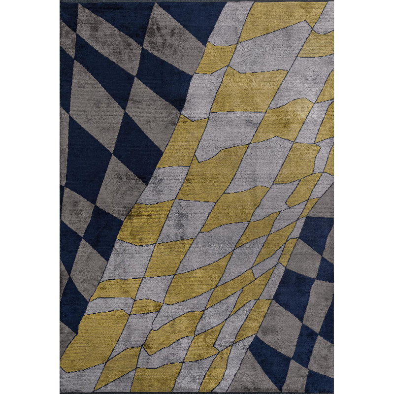 Modern Op Art Abstract, Rectangle 6'7" x 9'10"