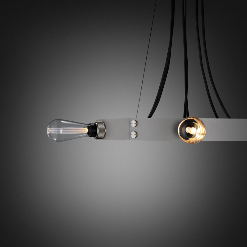 6 - Light Chandelier, Steel