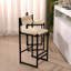 Ensemble de 2 tabourets de bar en papier tissé à la main avec repose-pieds pour îlot de cuisine et salle à manger-121093766