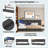 Upholstered Daybed With 2 Drawers, Charging Station, Led Lights, Storage Headboard And Checkered Button Decoration-575735434