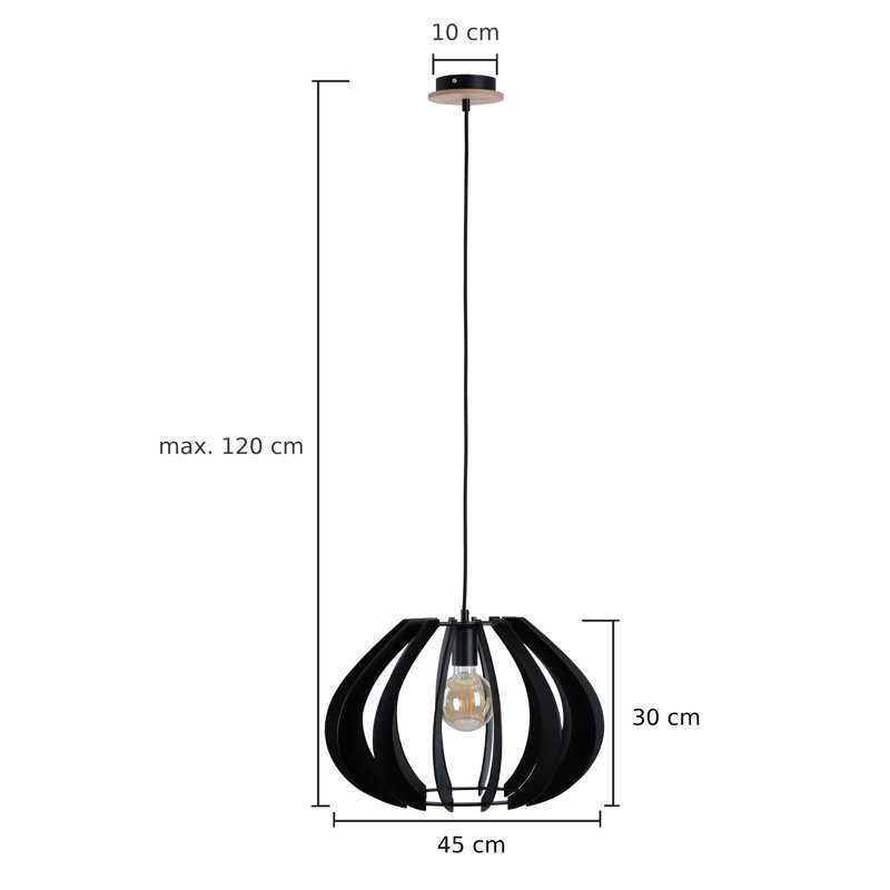 Weathers 1 - Light Single Pendant, Black