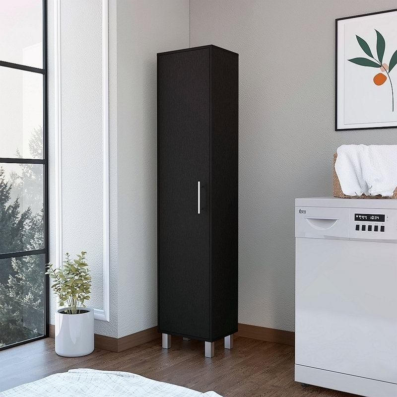 Armoire de rangement Buccan, H 70,9 po x l 11,8 po x P 15,8 po, Noir