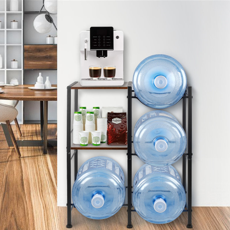 5 Gallon Water Jug Stand with Shelves